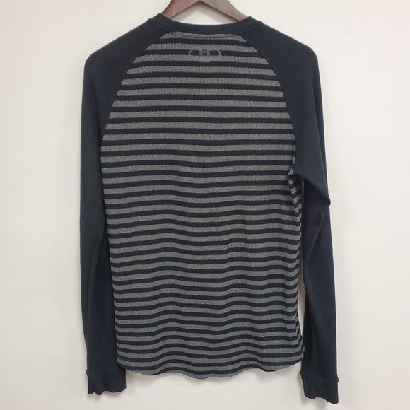 Under Armour Mens Outdoor Layers Striped Thermal Shirt Size XL Raglan Sleeve - Picture 2 of 10